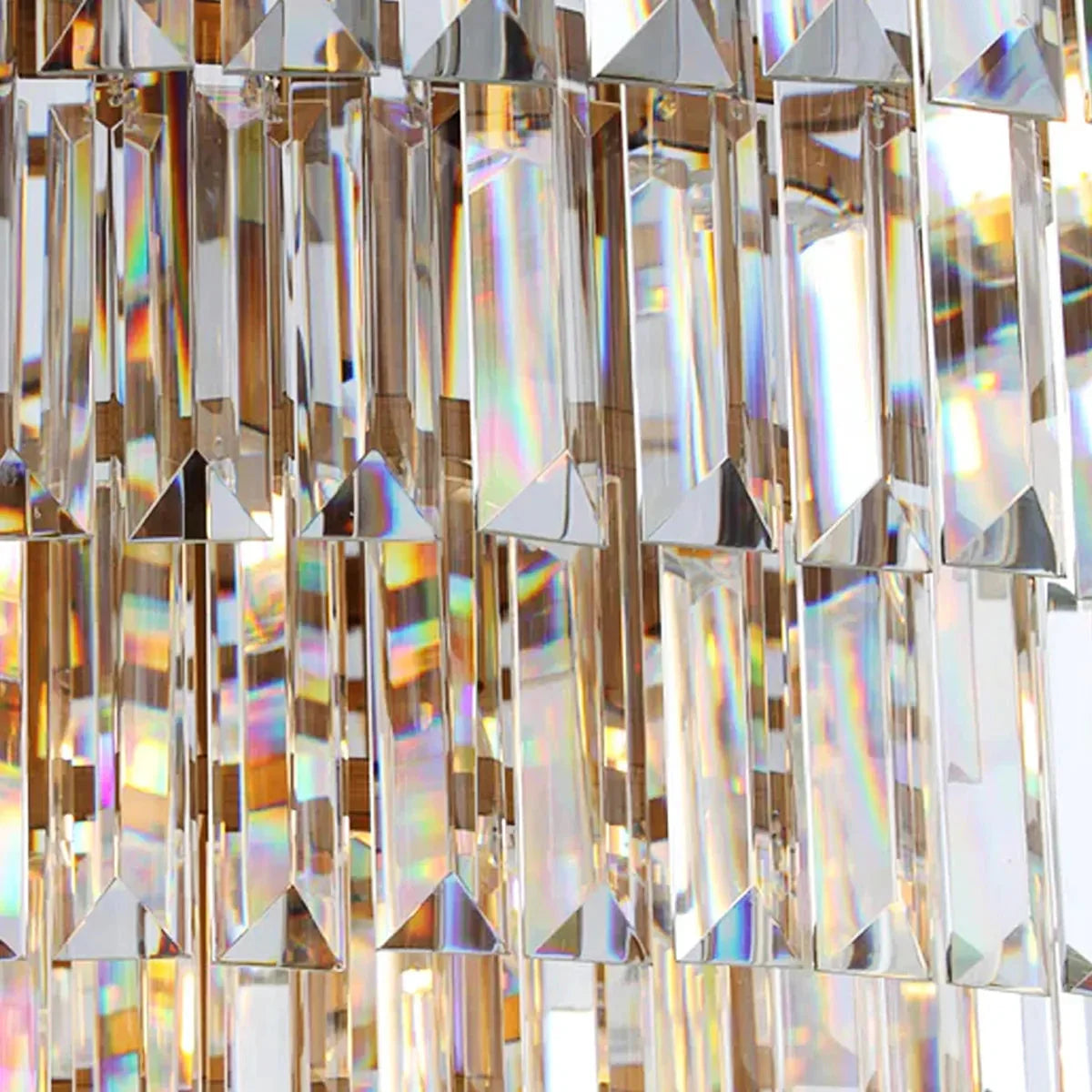 Lustre en cristal à plusieurs niveaux, rond, doré, noir et nickel, pour salon, salle à manger et chambre, hauteur réglable | Sansoti