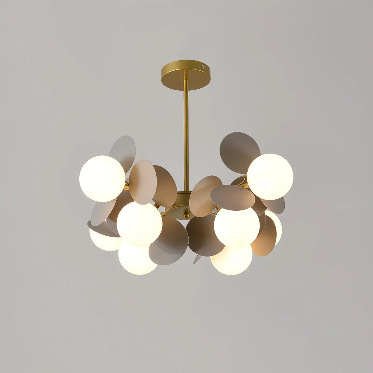 Bloementaklamp Plafond Meerkleurig Glas Metaal 4-15 Lichtpunten Natuurgeïnspireerd Design Woonkamer Eetkamer | Sansoti