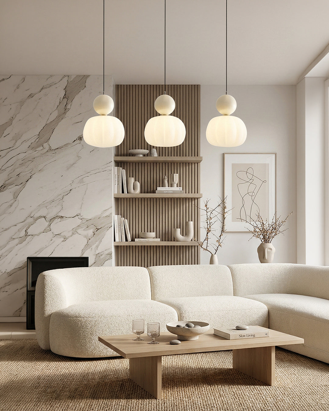 Geometrische Hanglamp Bauhaus Design Metaal Glas E27 – 1 of 3 Lichtpunten Dimbaar Sfeerverlichting | Sansoti