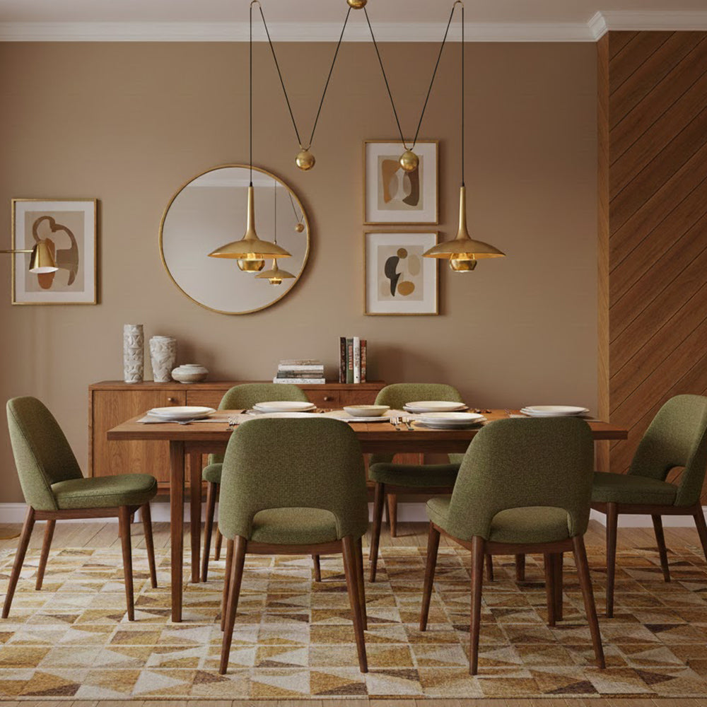 Verstelbare Hanglamp Onos – Hoogte-instelbaar met Tegengewichtbal – Chroom of Goud Metaal – Vintage 1970s Design – Retro Pendelverlichting voor Eettafel en Keukeneiland | Sansoti