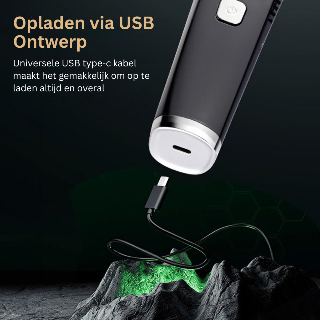 Vacuüm Trimmer met Opvangbak voor Baard en Lichaamshaar – Waterdicht en Oplaadbaar via USB | Sansoti