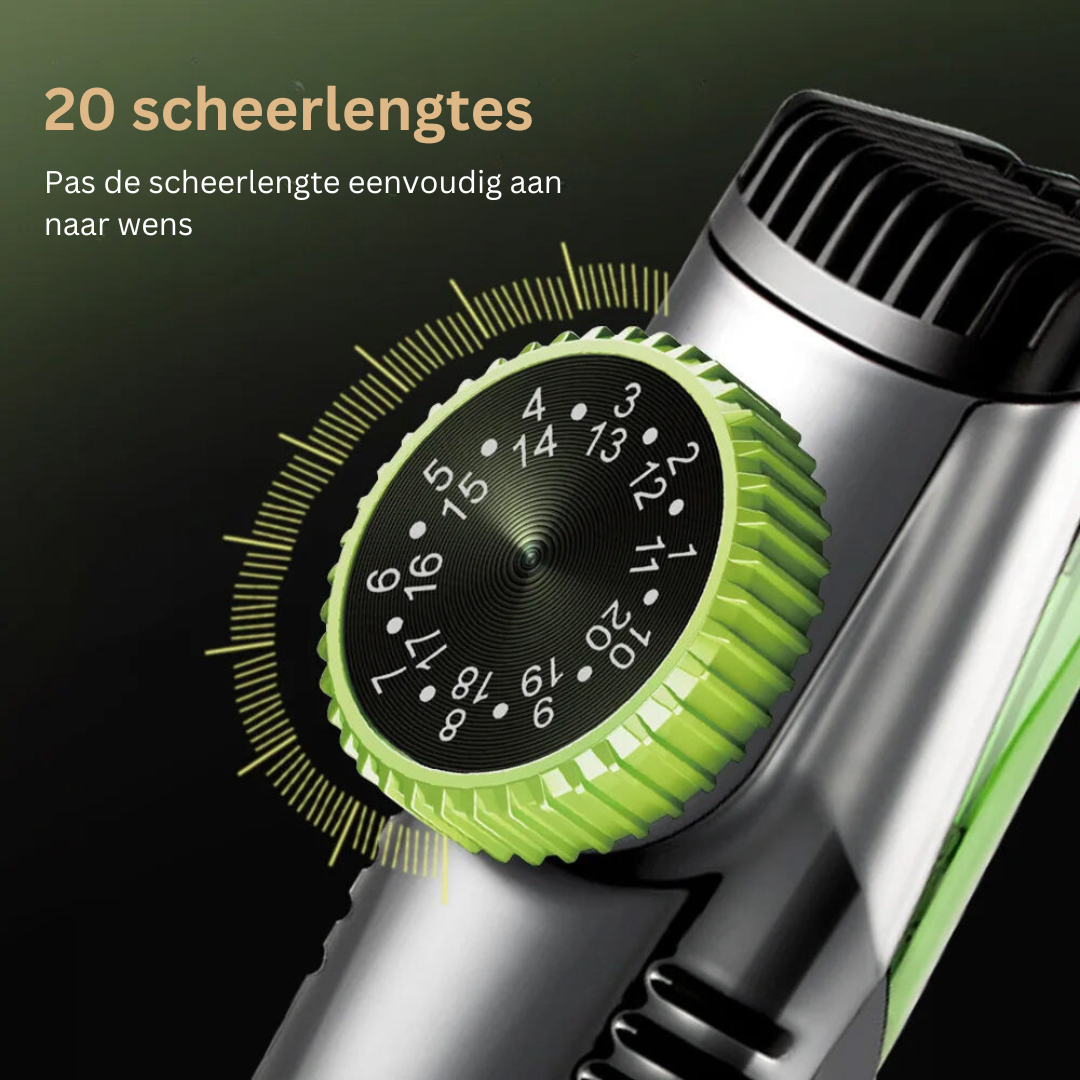 Vacuüm Trimmer met Opvangbak voor Baard en Lichaamshaar – Waterdicht en Oplaadbaar via USB | Sansoti