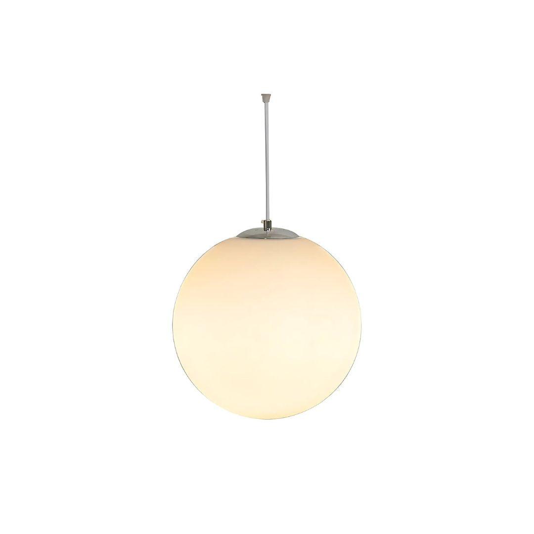 Hanglamp Glas Bol E27 Wit Eettafel Keuken Woonkamer Moderne Verlichting Ronde Hanglamp Minimalistisch Interieur | Sansoti