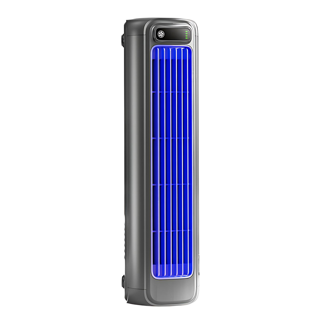 Airconditioner draadloos oplaadbaar 2000 mAh compact bladloos bureau muurventilator draagbare koeling zwart | Sansoti