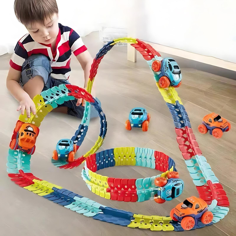 Magnetische Racebaan Auto Speelset Plastic Flexibel Educatief Kinderspeelgoed Cadeau Jongens Meisjes | Sansoti