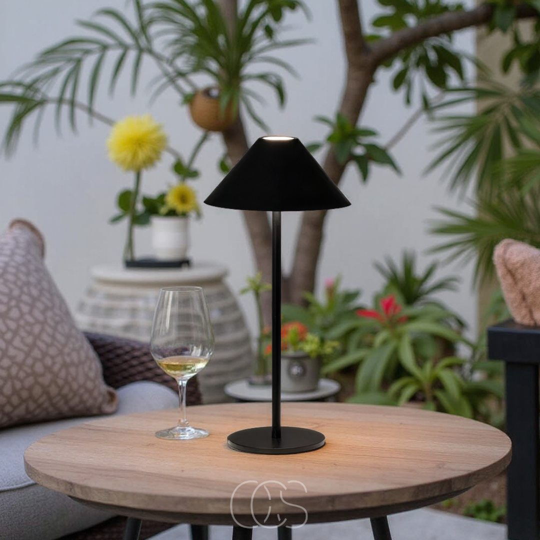 Draadloze LED Tafellamp Touch Dimbaar 20u Batterij IP54 Binnen Buiten Warm Wit 3000K Lantaarn Design | Sansoti
