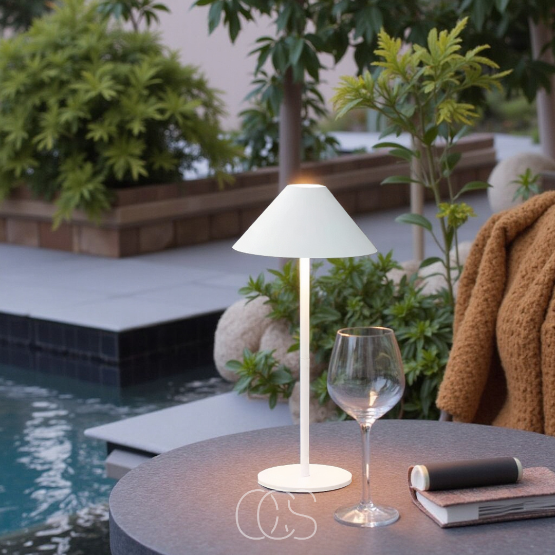 Draadloze LED Tafellamp Touch Dimbaar 20u Batterij IP54 Binnen Buiten Warm Wit 3000K Lantaarn Design | Sansoti