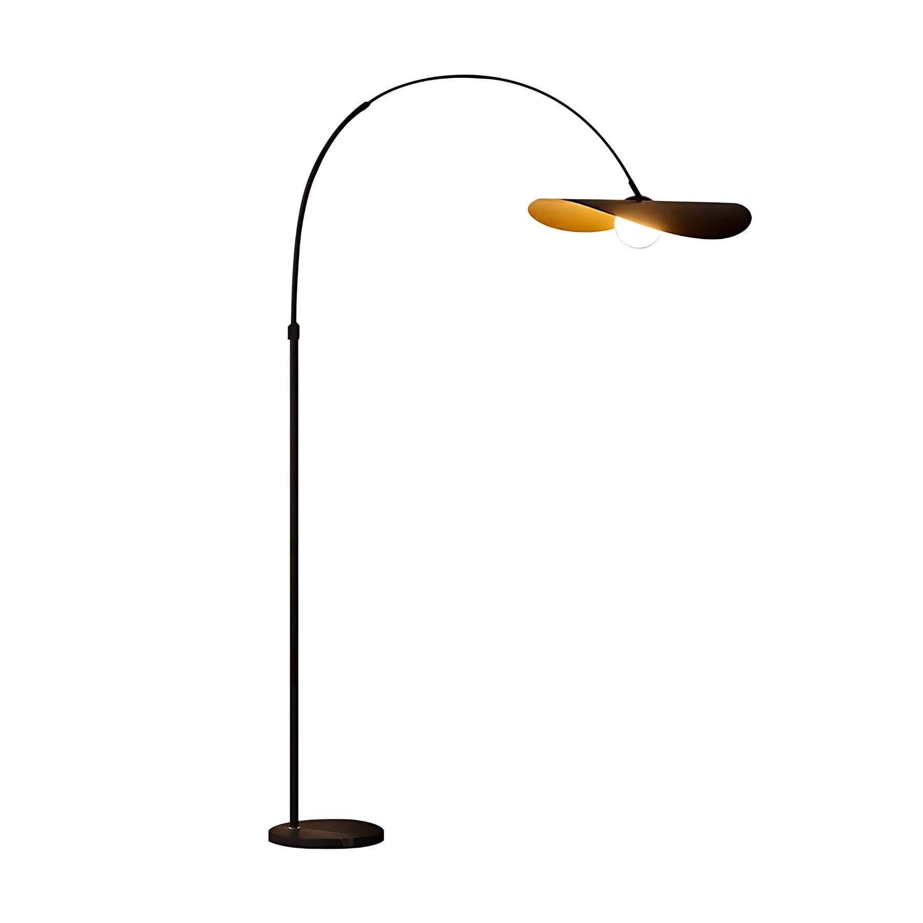 Boog Vloerlamp LED IJzer Acryl Zwart Woonkamer Leeshoek Staande Lamp Minimalistisch Wabi Sabi Booglamp Modern Interieur | Sansoti