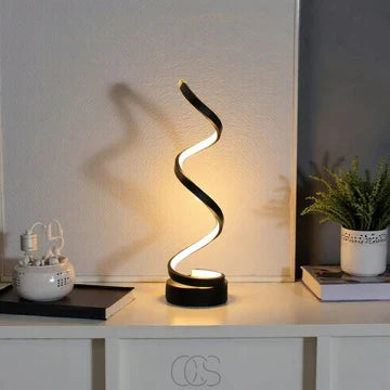 Tafellamp Spiraalvorm Metaal Dimbaar 3 Lichtkleuren Warm Neutraal Koud Wit Moderne Sfeerlamp Bureaulamp | Sansoti