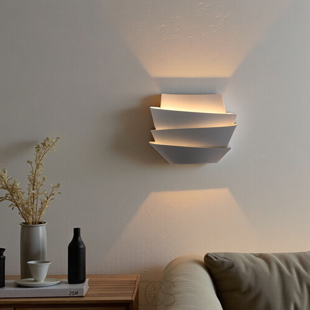 Wandlamp Dubbel Lichtpunt Mat Wit Scandinavisch Design Interieurverlichting Woonkamer Gepoedercoat IJzer E27 | Sansoti