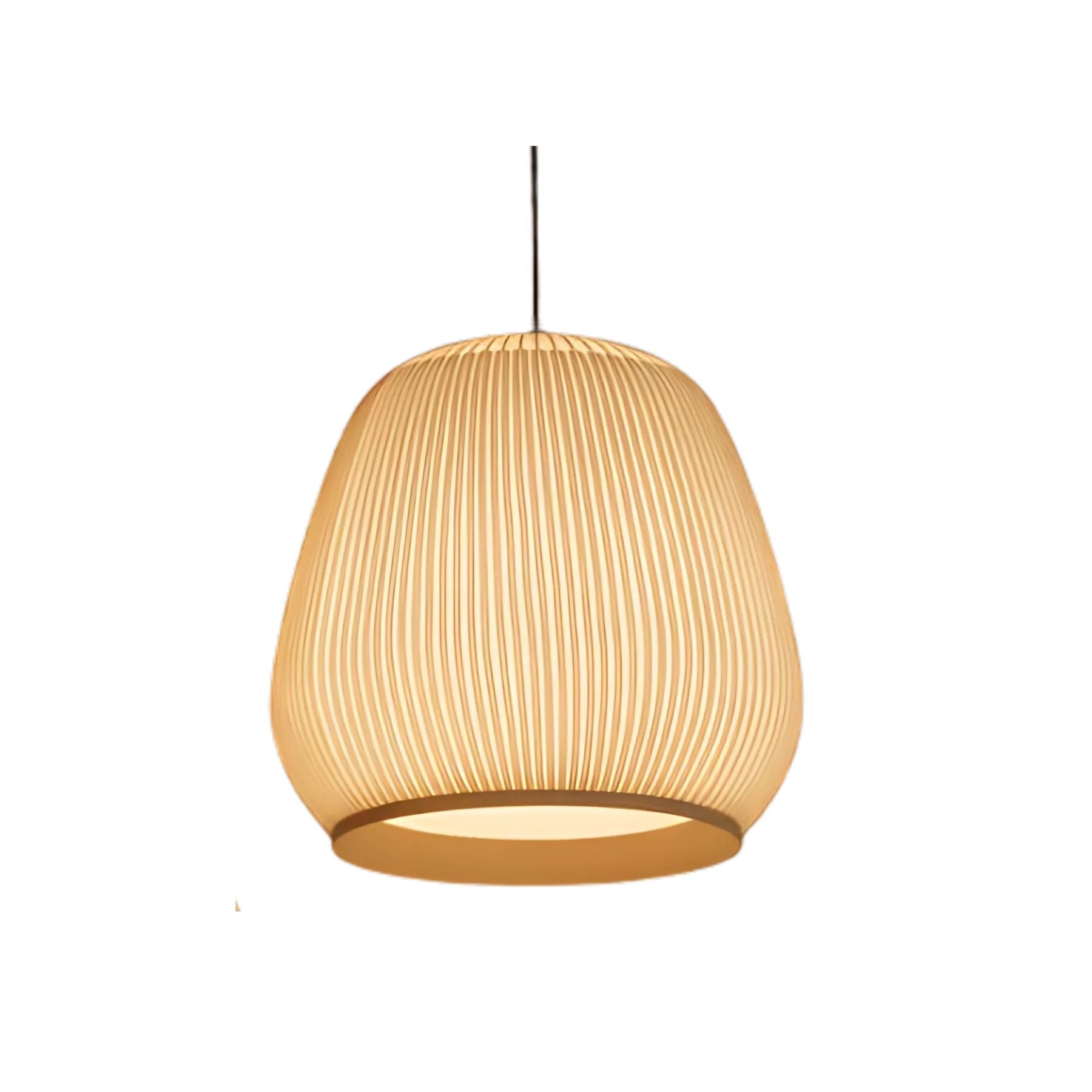 Japandi Hanglamp 3D Lycra 45 cm Beige Eettafel Woonkamer Dimbare LED Hanglamp Scandinavische Verlichting Interieur | Sansoti