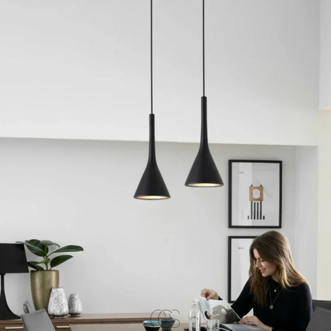 Scandinavische Hanglamp Metaal E27 Verstelbaar Snoer Warm Licht Woonkamer Slaapkamer Stijlvol Design | Sansoti