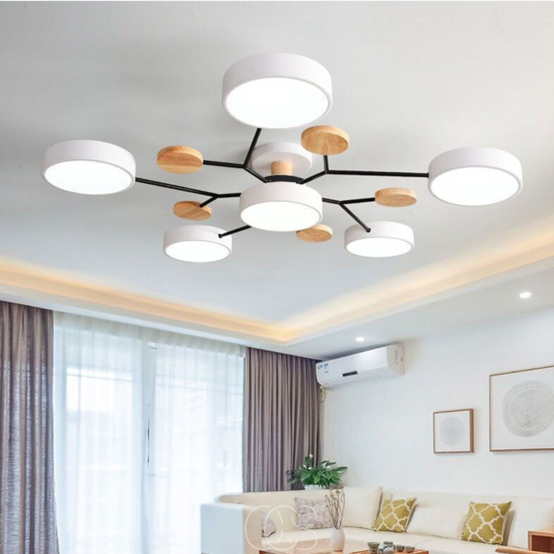 Ronde LED Plafondlamp Metaal 63,5cm Meerkleurig Dimbaar Modern Design Woonkamer Eetkamer Slaapkamer Verlichting | Sansoti