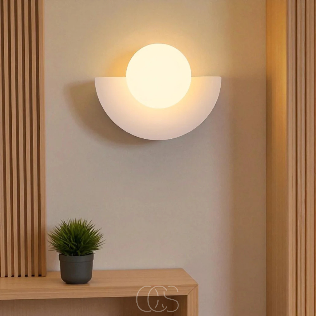 Halfronde Wandlamp Dimbaar Scandinavisch Minimalistisch Design Warm Licht Woonkamer Slaapkamer G9 LED | Sansoti