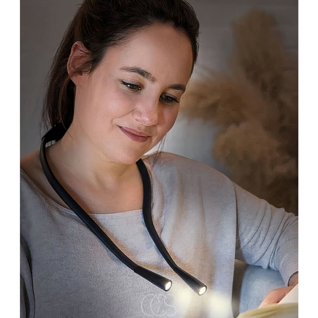 Draagbare LED Nekverlichting Oplaadbaar Verstelbaar Dimbaar Leeslampje 80u Batterij Warm Koel Wit Handsfree | Sansoti