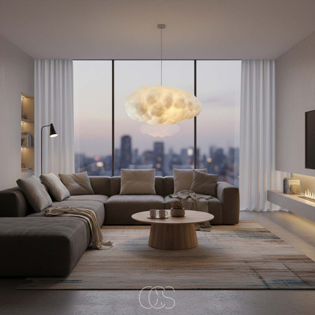 Hanglamp Wolkvorm 30-80cm Warm Wit Licht E27 Plafondverlichting Eetkamer Woonkamer Slaapkamer Sfeerverlichting | Sansoti