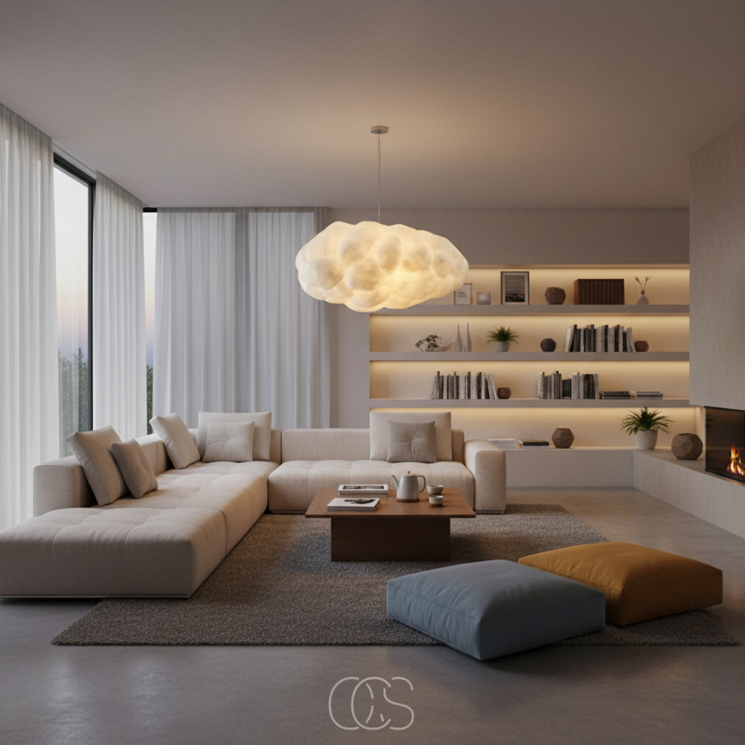 Hanglamp Wolkvorm 30-80cm Warm Wit Licht E27 Plafondverlichting Eetkamer Woonkamer Slaapkamer Sfeerverlichting | Sansoti