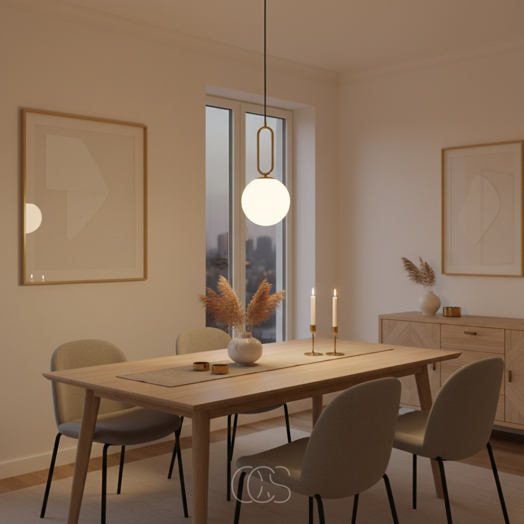 Glazen Hanglamp Goud Ø15cm Warmwit Licht Eettafel Keuken Hal Slaapkamer Romantisch Accent Verlichting | Sansoti