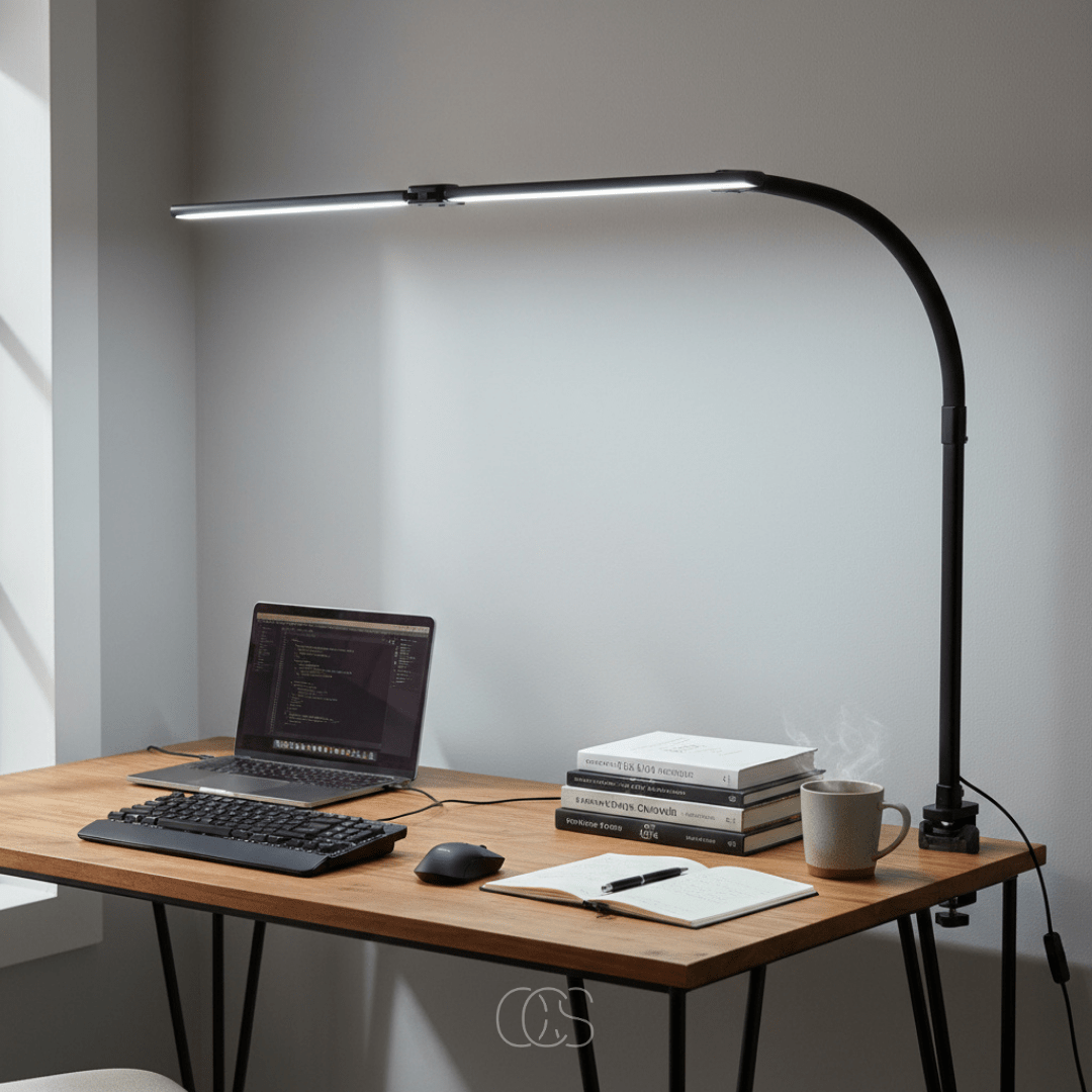 Dimmable Desk Lamp 24W with Flexible Gooseneck and 3 Color Temperatures for Working, Reading, and Studying | Sansoti