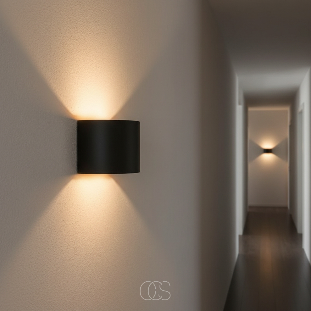 Wandlamp Verstelbaar Zwart Goud Aluminium Up Down Verlichting Interieur Modern Design Dimbaar Woonkamer | Sansoti