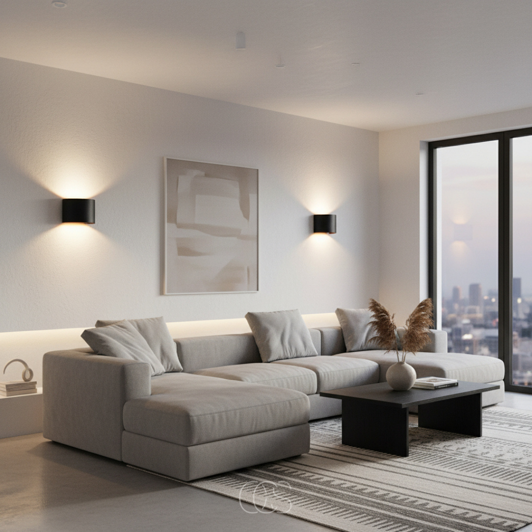 Wandlamp Verstelbaar Zwart Goud Aluminium Up Down Verlichting Interieur Modern Design Dimbaar Woonkamer | Sansoti