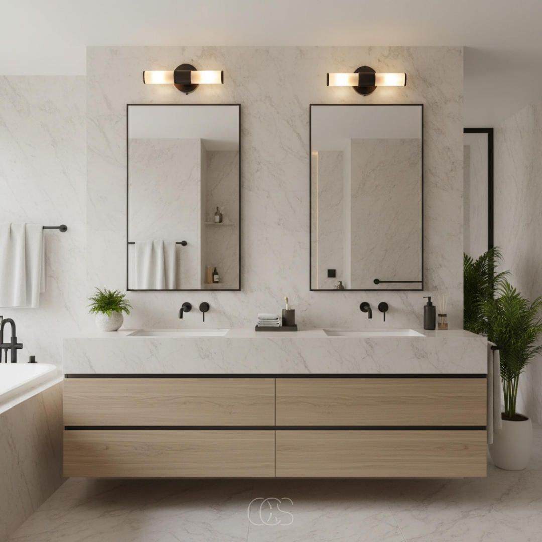 Wandlamp Badkamer Zwart Matglas Up Down LED Verlichting Sfeervol Minimalistisch Modern Design Interieur Wandverlichting | Sansoti