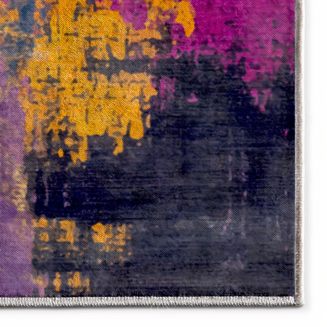 Vloerkleed Multicolor Abstract Patroon 200x230 cm Polyester Laagpolig Woonkamer Modern Design Scandinavisch | Sansoti