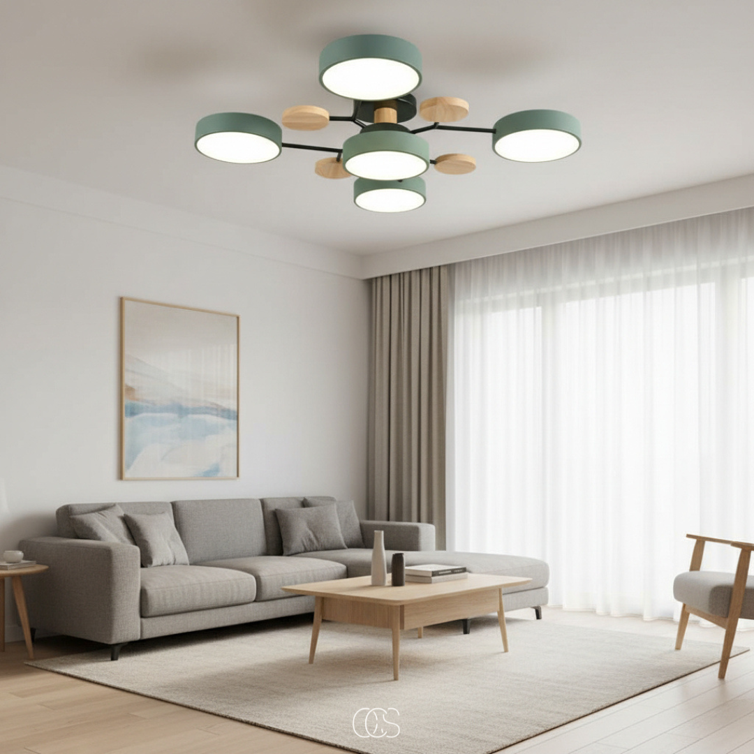 Ronde LED Plafondlamp Metaal 63,5cm Meerkleurig Dimbaar Modern Design Woonkamer Eetkamer Slaapkamer Verlichting | Sansoti