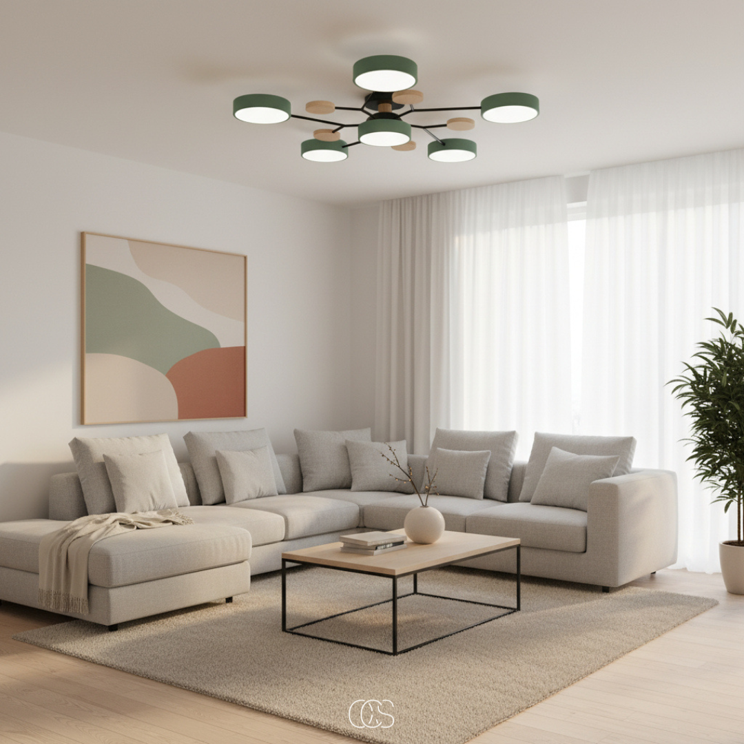 Ronde LED Plafondlamp Metaal 63,5cm Meerkleurig Dimbaar Modern Design Woonkamer Eetkamer Slaapkamer Verlichting | Sansoti