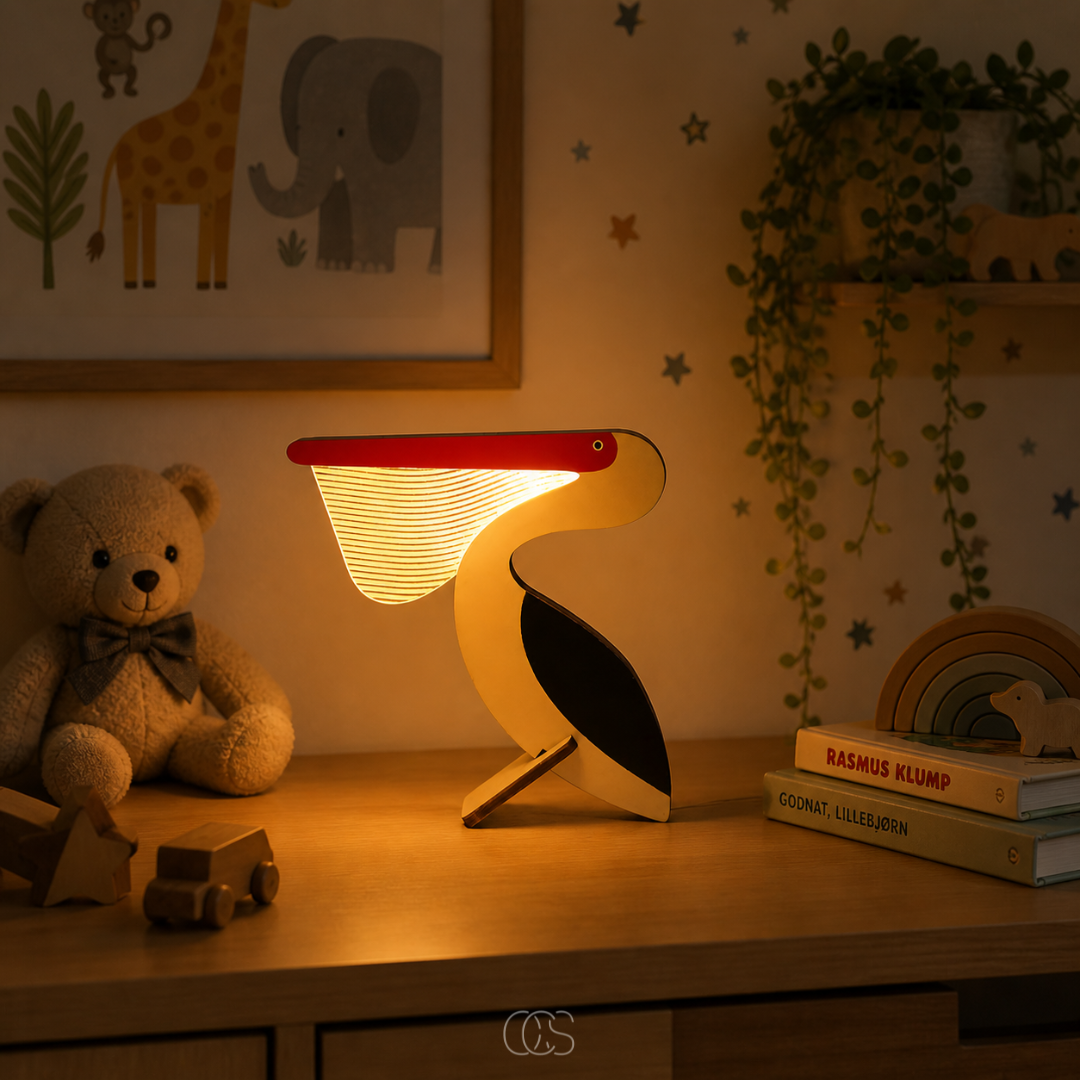 LED Tafellamp Dierenvorm Hout Acryl Warm Wit Kinderkamer Nachtkastje Scandinavische Sfeerverlichting | Sansoti