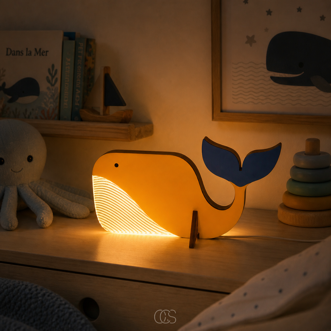 LED Tafellamp Dierenvorm Hout Acryl Warm Wit Kinderkamer Nachtkastje Scandinavische Sfeerverlichting | Sansoti