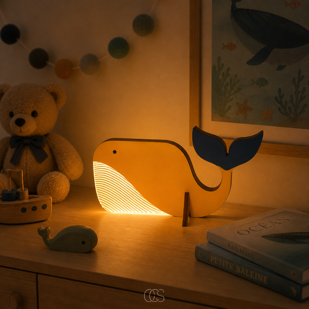 LED Tafellamp Dierenvorm Hout Acryl Warm Wit Kinderkamer Nachtkastje Scandinavische Sfeerverlichting | Sansoti