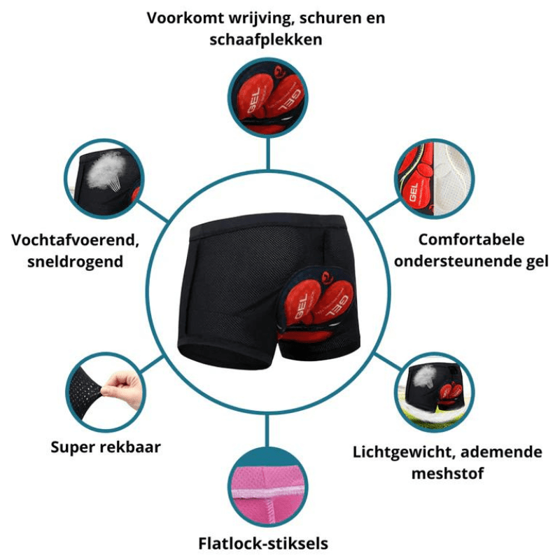 Comfortabele Motorshorts met 3D Gelpolstering voor Lange Ritten | Sansoti