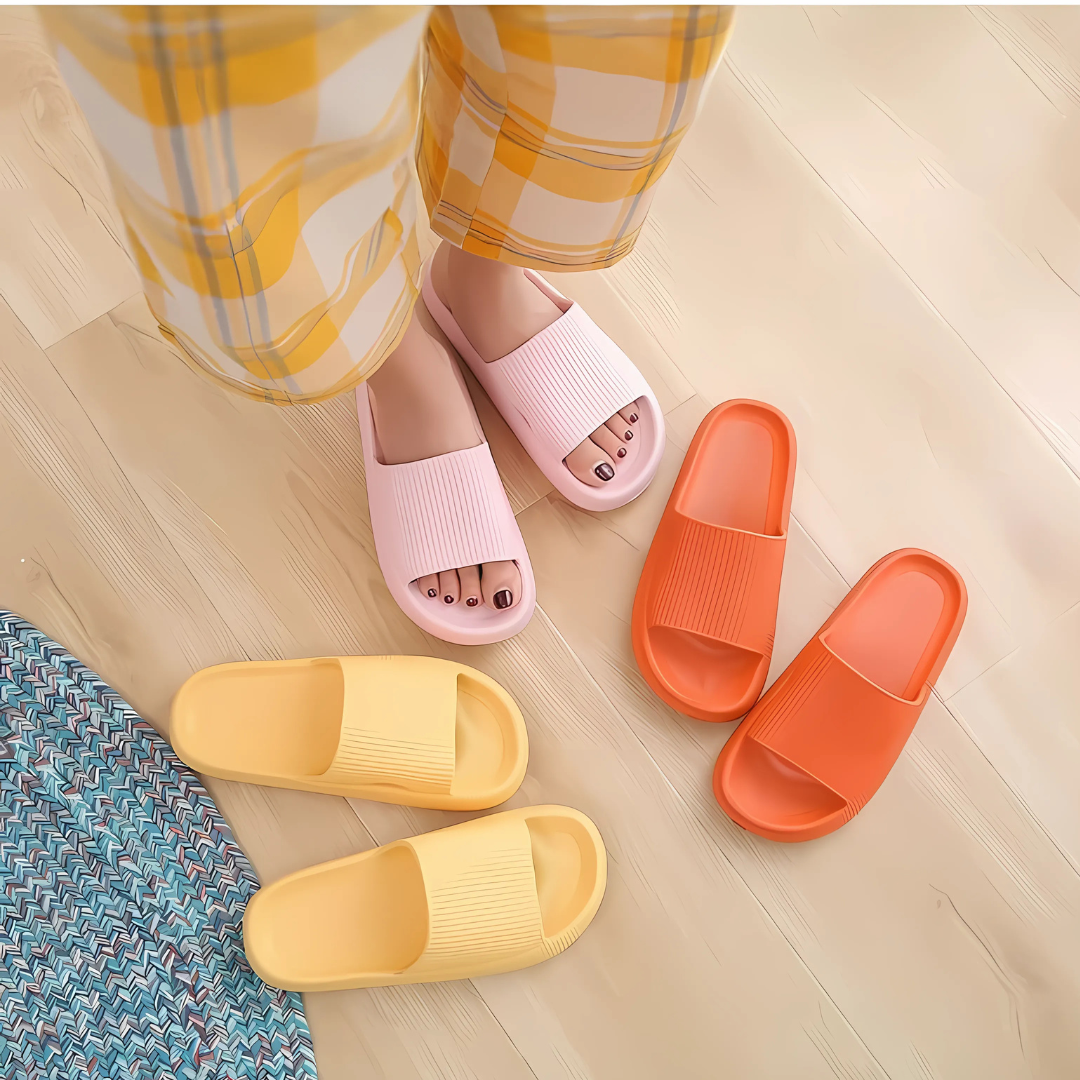 Antislip Pantoffels EVA Dikke Zool Dames Heren Binnenshuis Outdoor Wasbaar Zwart Roze Geel Oranje Comfortabel | Sansoti