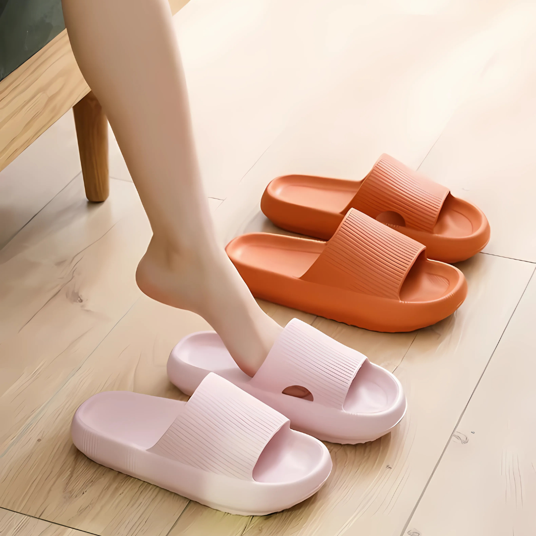 Antislip Pantoffels EVA Dikke Zool Dames Heren Binnenshuis Outdoor Wasbaar Zwart Roze Geel Oranje Comfortabel | Sansoti