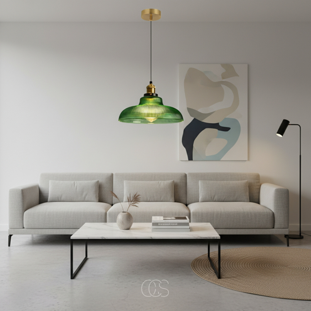 Vintage Hanglamp Gekleurd Glas Metalen Ophanging Eetkamer Kookeiland Sfeerverlichting Retro Design Woonkamer | Sansoti