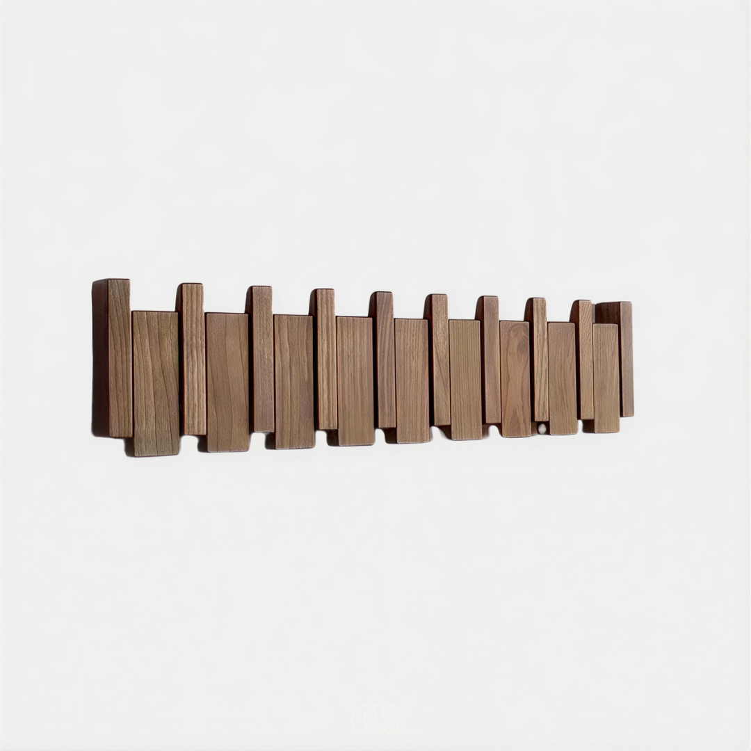 Wandkapstok Eikenhout Inklapbare Haken Piano Design Hal Slaapkamer Ruimtebesparend Wandmontage Coat Rack | Sansoti