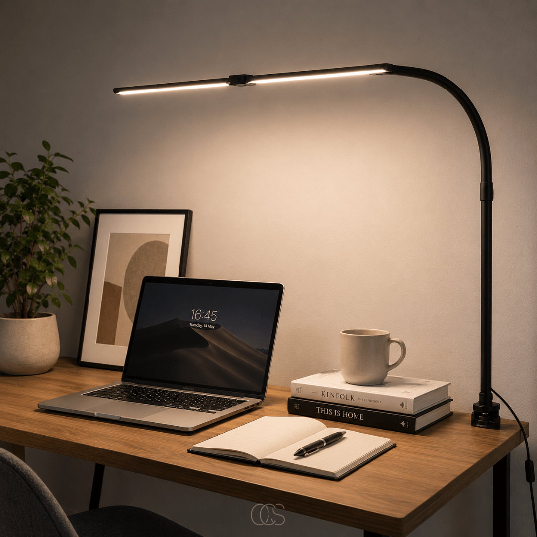 Dimmable Desk Lamp 24W with Flexible Gooseneck and 3 Color Temperatures for Working, Reading, and Studying | Sansoti