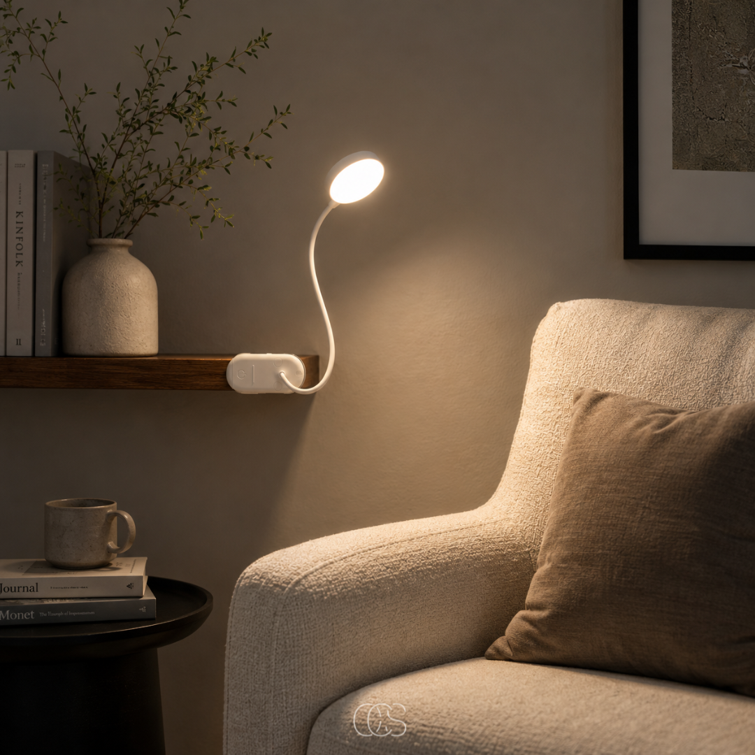 Oplaadbare LED Klemlamp met Flexibele Arm - Draadloos Leeslicht voor Bed Bureau Nachtkastje Slaapkamer | Sansoti
