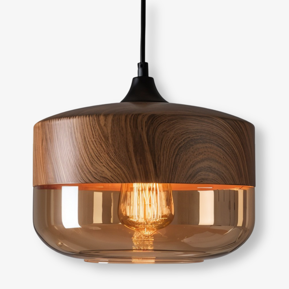 Hängeleuchte Retro Glas Skandinavisch Metall Amber Höhenverstellbar E27 | Restfield