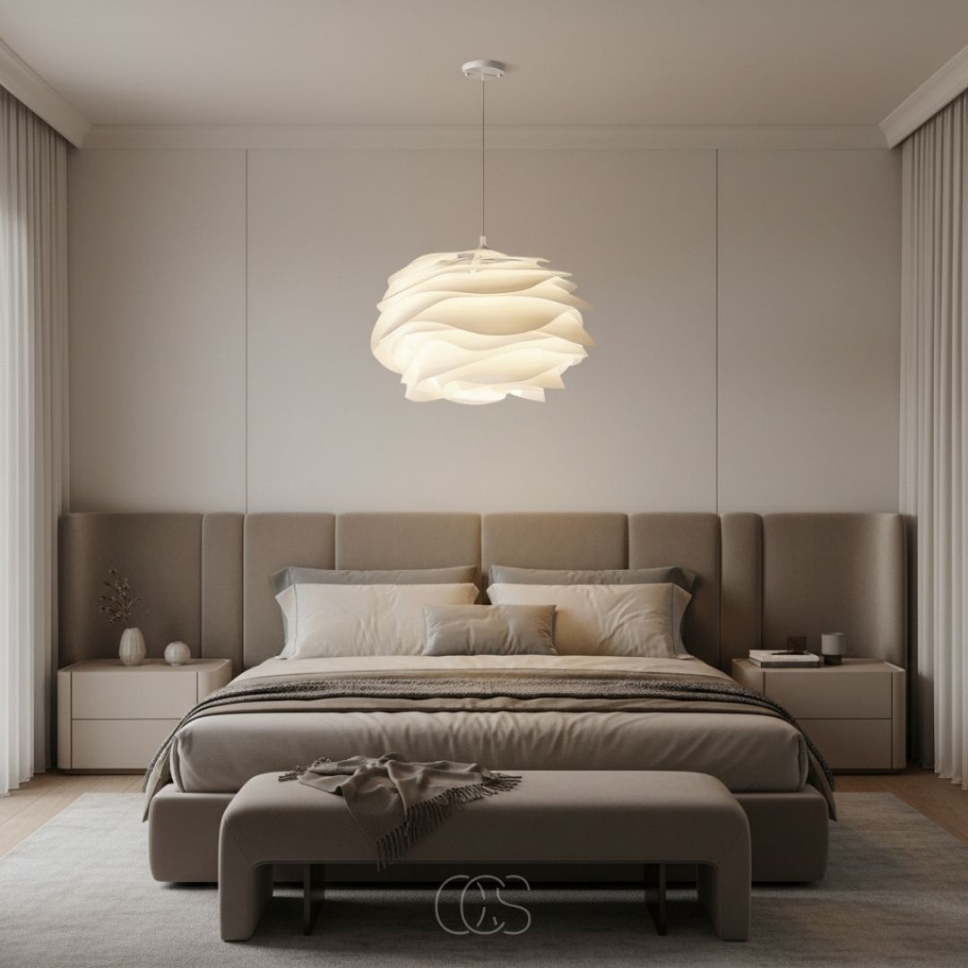 Bloembladhanglamp Wit 43cm E27 Diffuus Licht Woonkamer Slaapkamer Eetkamer Sfeerverlichting Modern Design Binnen | Sansoti
