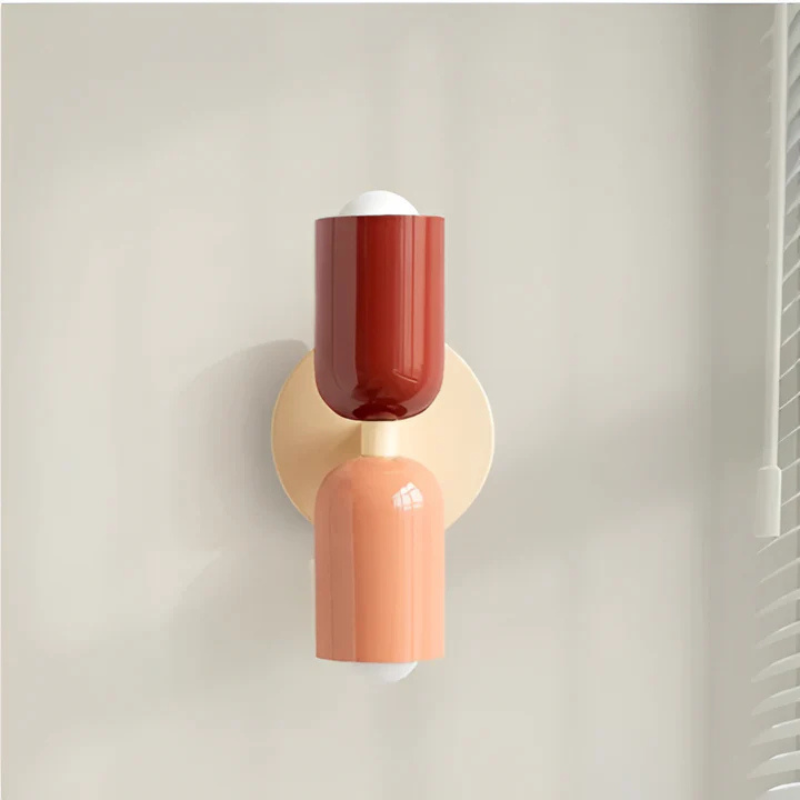 Wandlamp Dubbel Verstelbaar LED Crème Roze Groen Scandinavisch Design Woonkamer Slaapkamer Leeslamp Sfeerverlichting | Sansoti