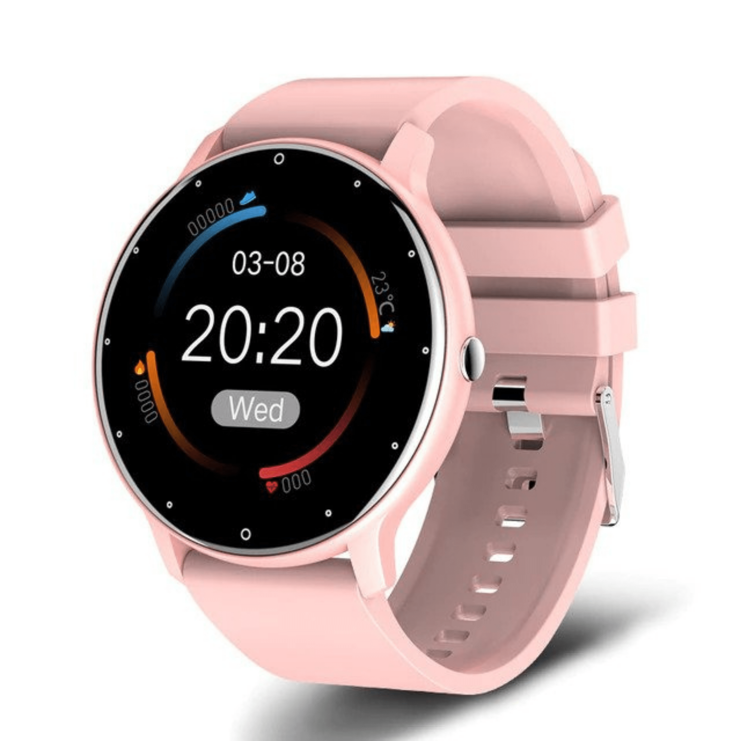 Smartwatch mit Aktivitätstracker Herzfrequenzmesser Bluetooth-Benachrichtigungen Wasserfestem Touchscreen Fitness | Sansoti