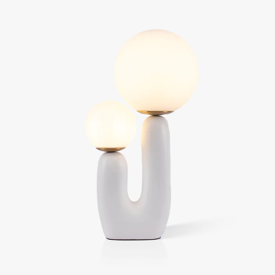 Tafellamp met Harsbehuizing en G9-Fitting – Keramische Oo-Collectielamp in Wit, Roze, Groen of Terra Cotta | Sansoti