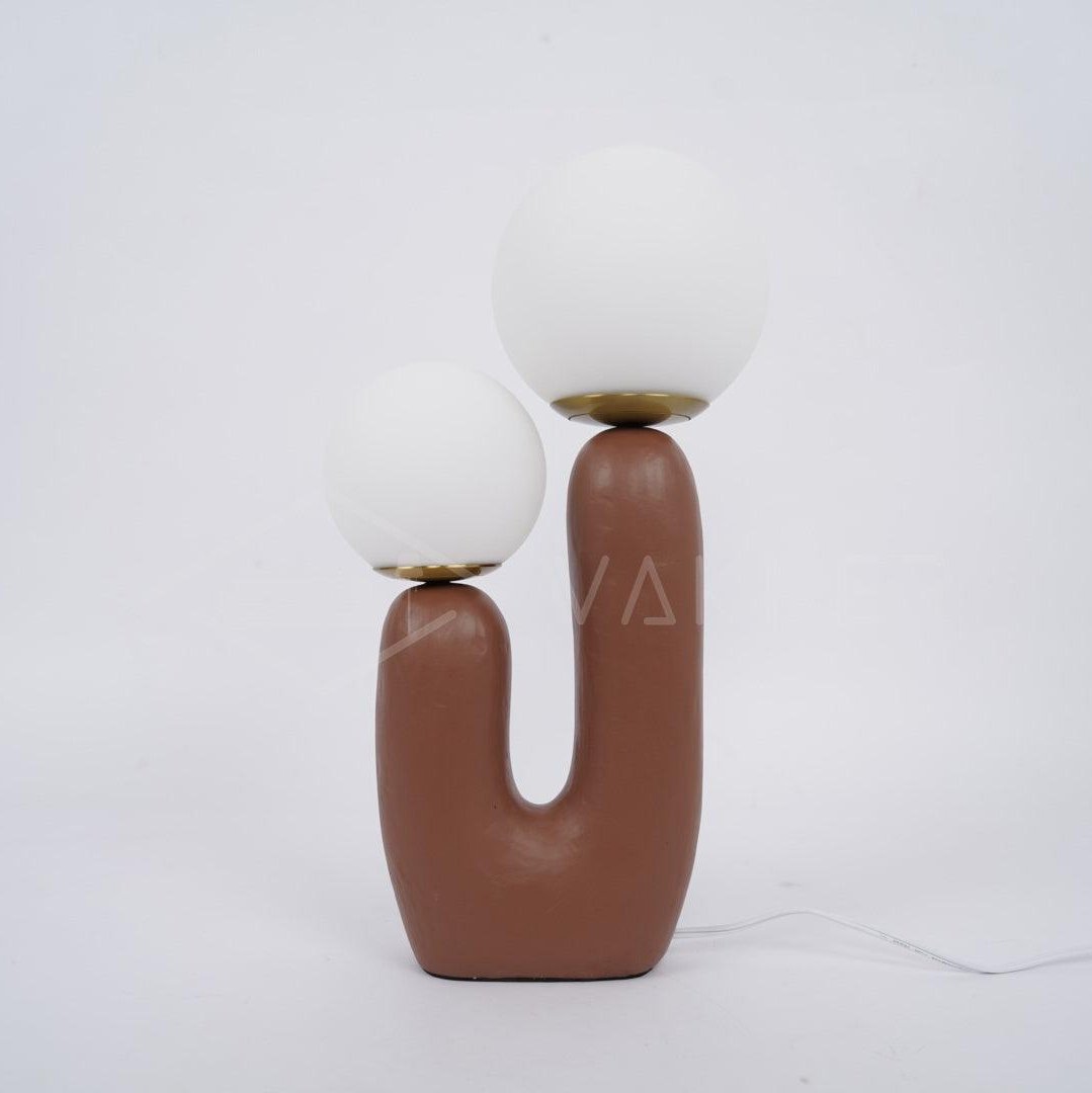 Tafellamp met Harsbehuizing en G9-Fitting – Keramische Oo-Collectielamp in Wit, Roze, Groen of Terra Cotta | Sansoti