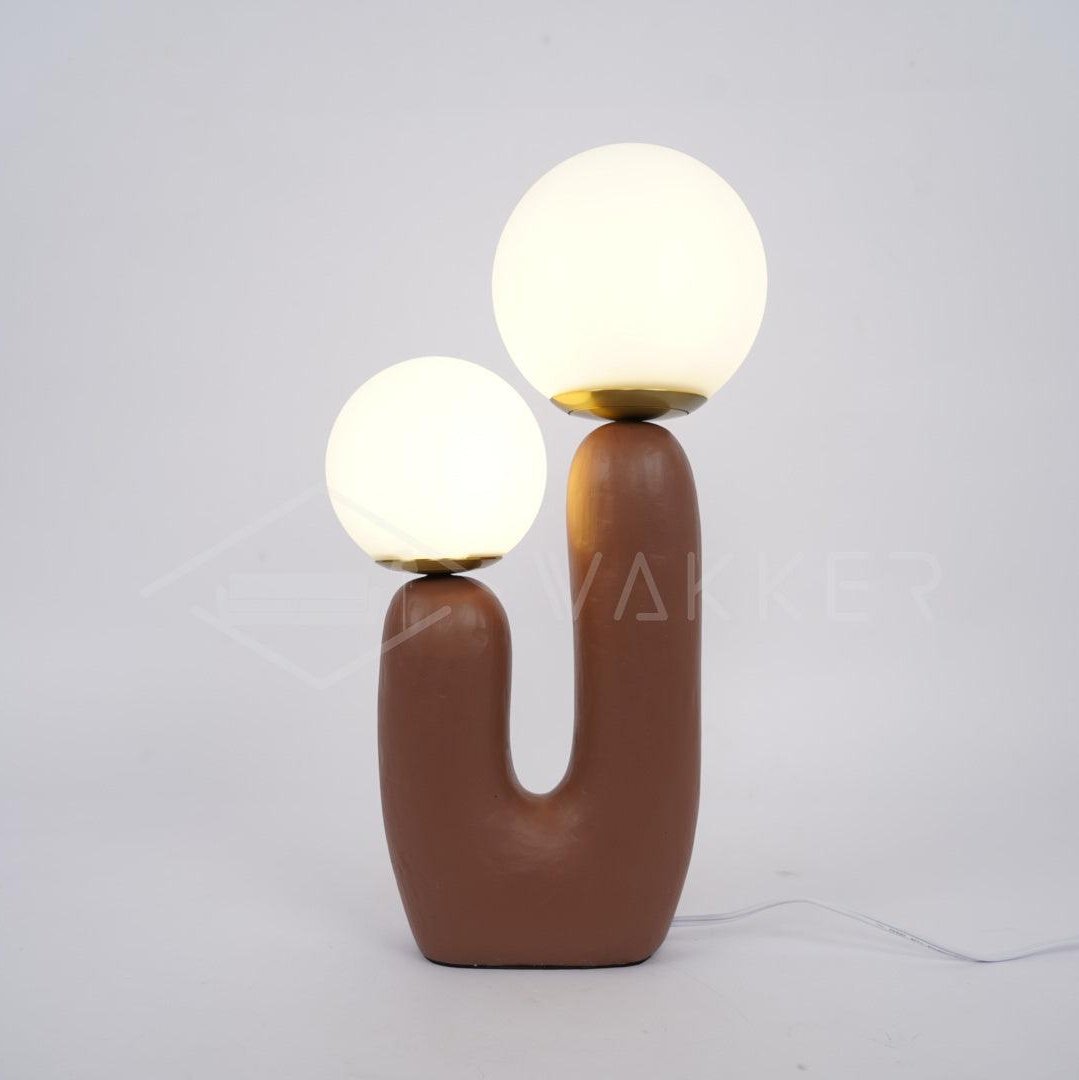 Tafellamp met Harsbehuizing en G9-Fitting – Keramische Oo-Collectielamp in Wit, Roze, Groen of Terra Cotta | Sansoti