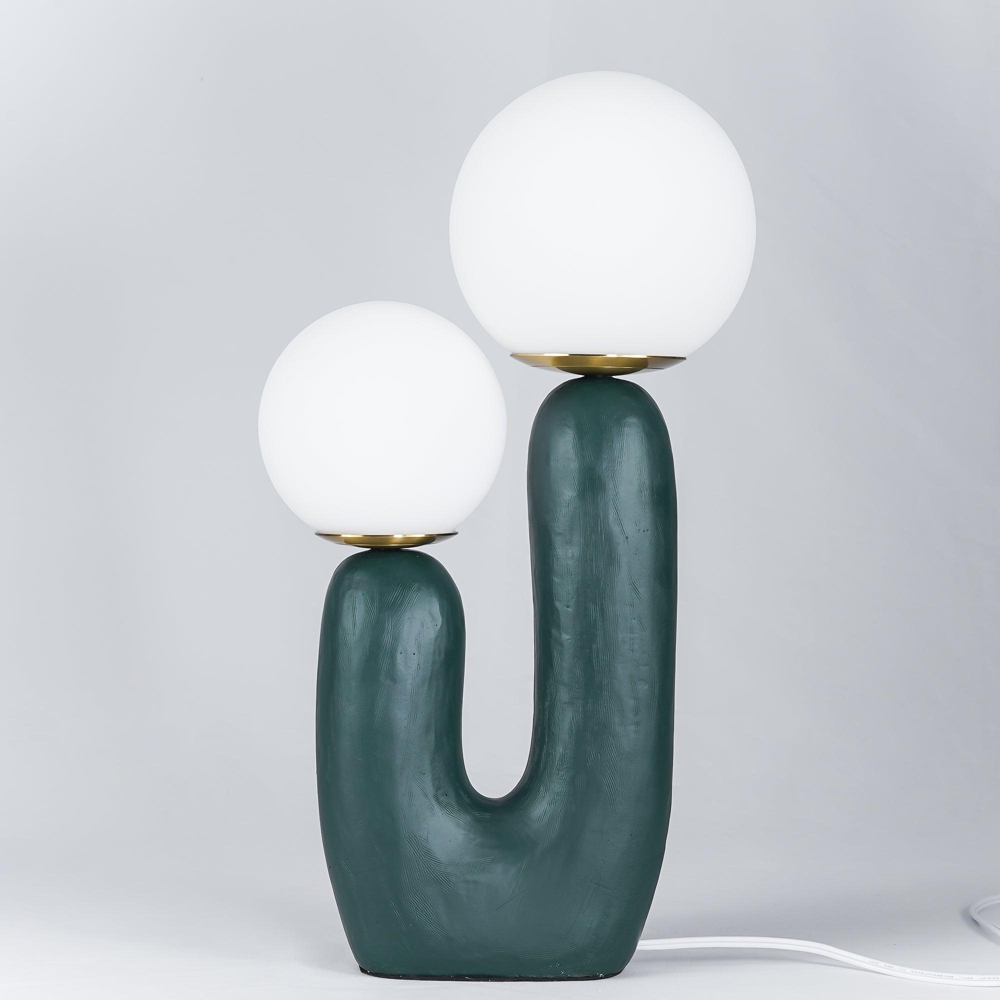 Tafellamp met Harsbehuizing en G9-Fitting – Keramische Oo-Collectielamp in Wit, Roze, Groen of Terra Cotta | Sansoti