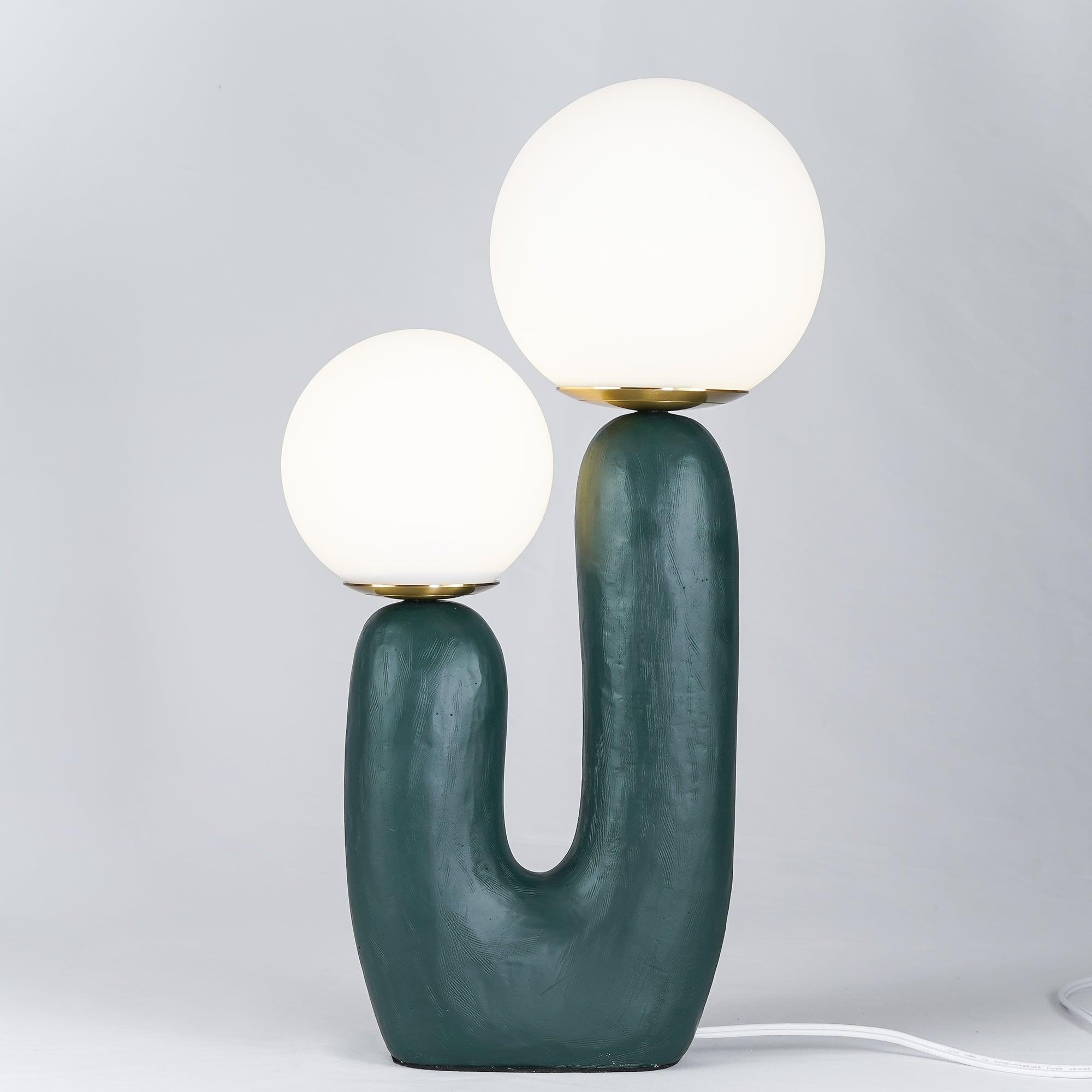 Tafellamp met Harsbehuizing en G9-Fitting – Keramische Oo-Collectielamp in Wit, Roze, Groen of Terra Cotta | Sansoti