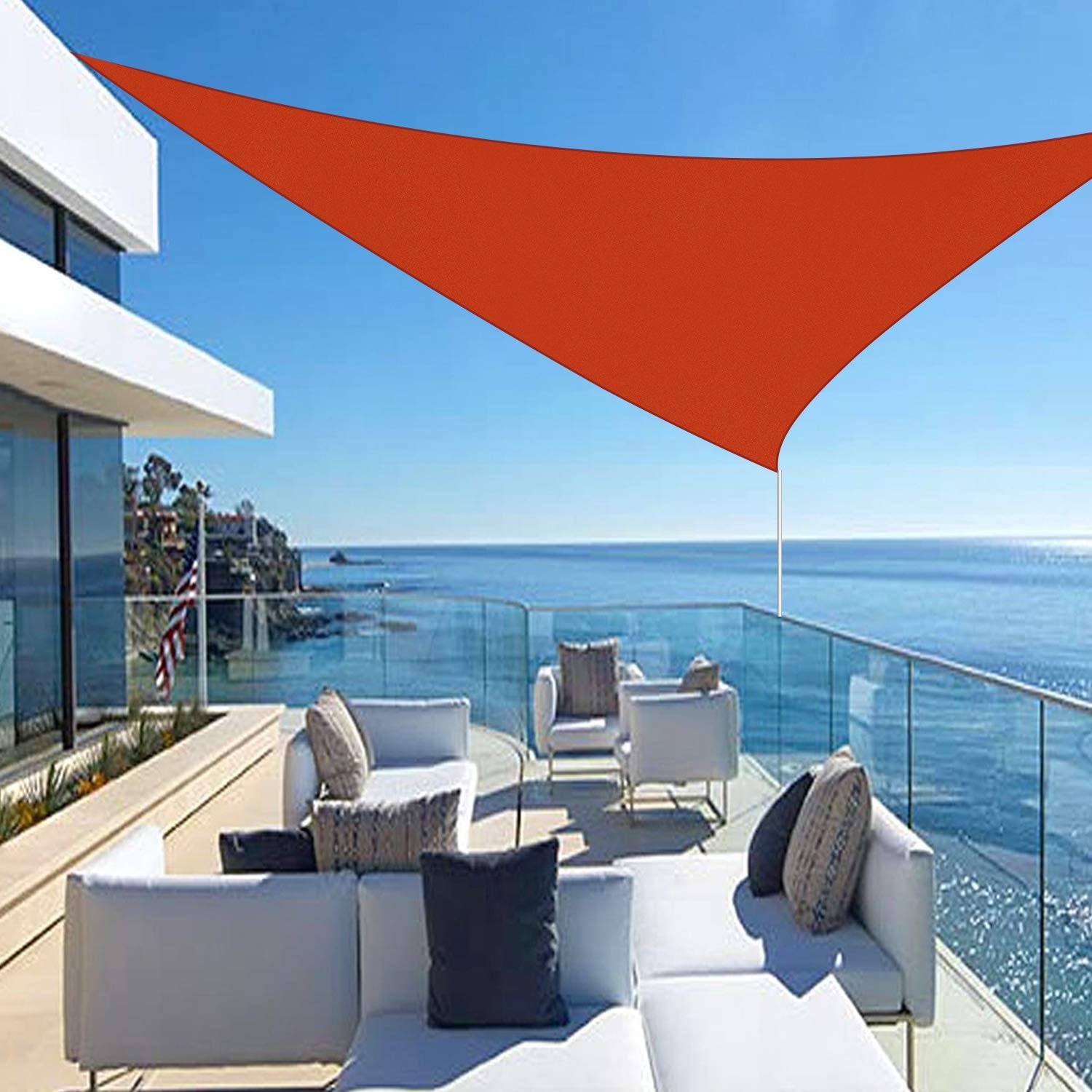 Triangular Waterproof Shade Cloth for Terrace and Garden – UV Protection and Privacy – Versatile Sun Sail | Sansoti