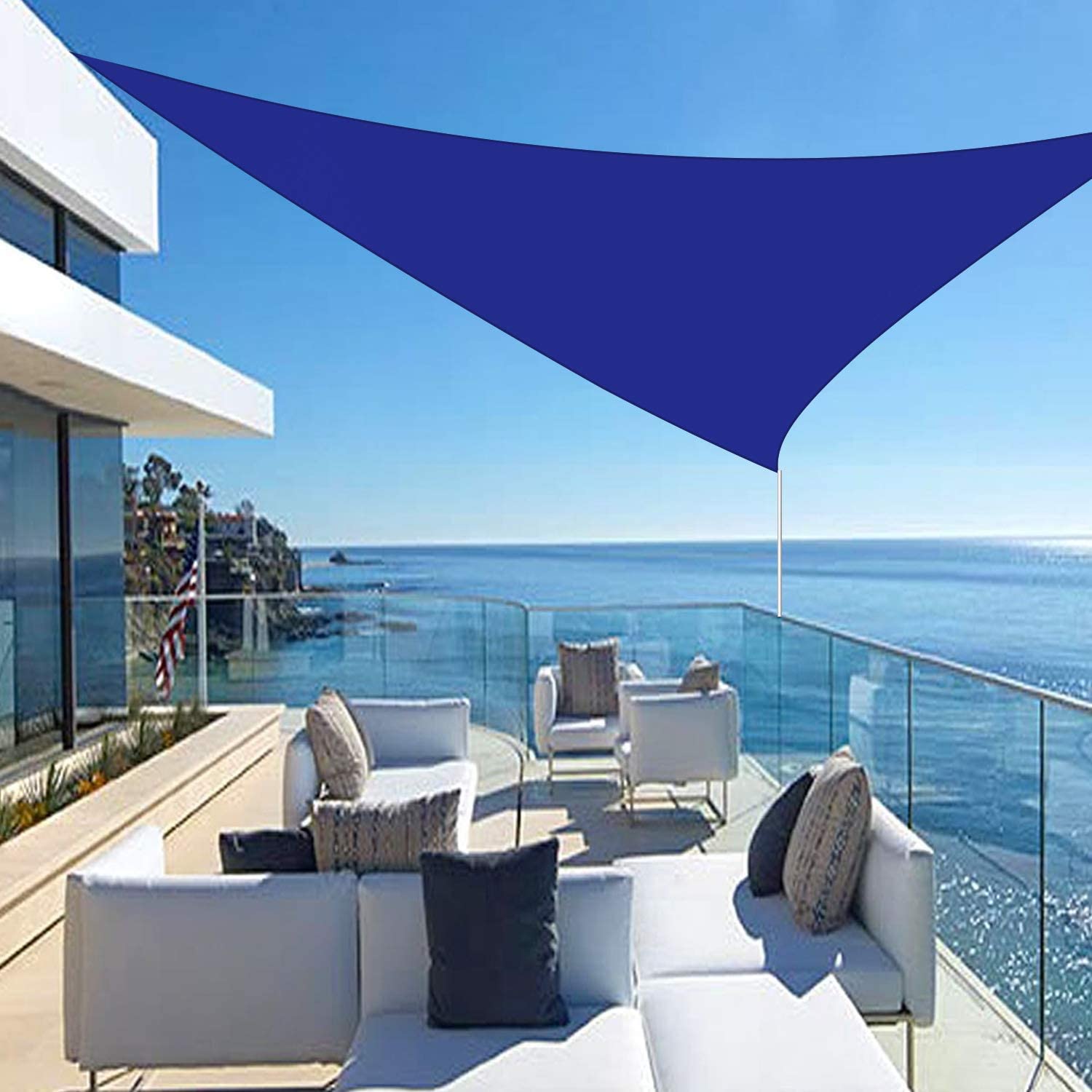 Triangular Waterproof Shade Cloth for Terrace and Garden – UV Protection and Privacy – Versatile Sun Sail | Sansoti